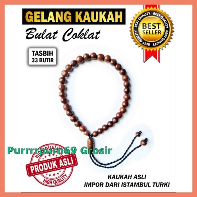 gelang &amp; tasbih kaokkah kaukkah / motif bulat 33 butir