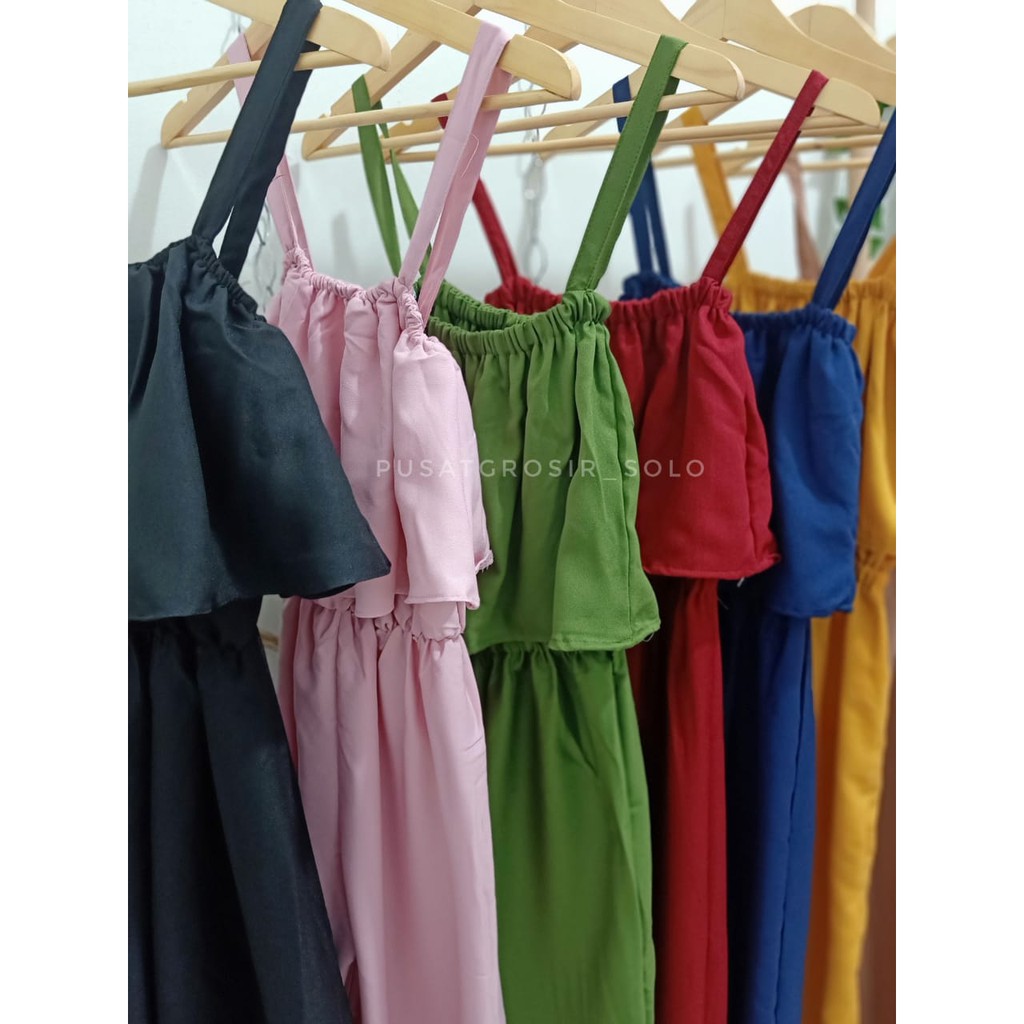 CUCI GUDANG!! PLAIN JUMPSUIT/ JUMPSUIT POLOS/ JUMPSUIT WARNA/ JUMPSUIT LAYER PUSATGROSIR_SOLO