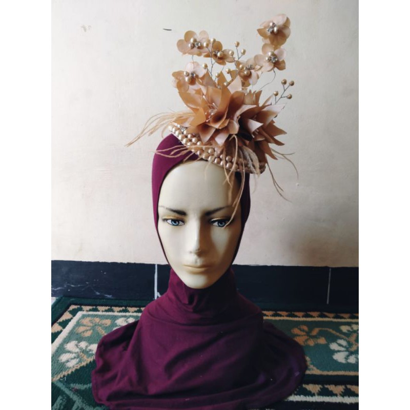 faskintor wedding/ topi  hiasan kpala pengantin/ hanting / fation show/ karnafal/ praweding/ mayoter