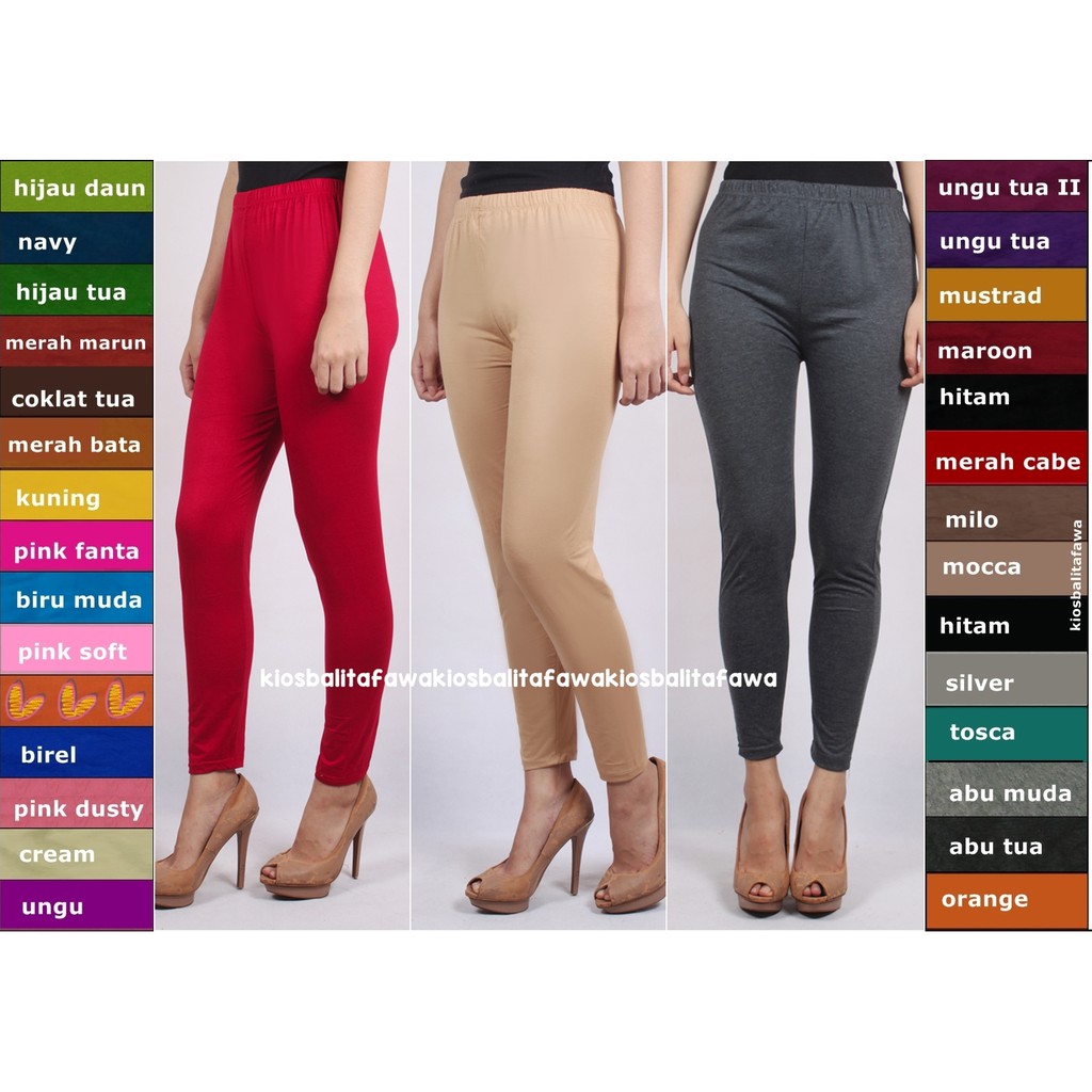 Legging Polos Size Remaja Tanggung 12-17 Tahun / Fit to M Leging Kaos Celana Wanita Panjang Dalaman