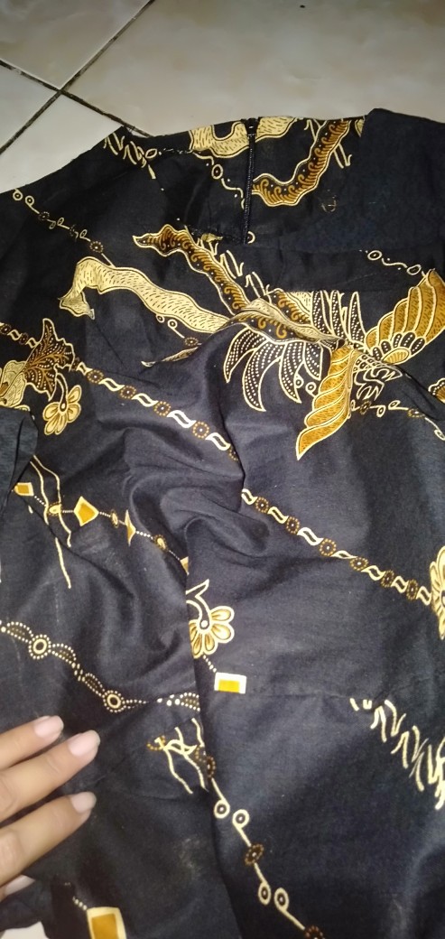 Gamis Batik Jawi Modern Rit Resleting Depan Bahan Katun Primisima Adem Dan Tebal