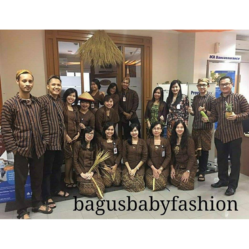 kebaya wanita Surjan Lurik Couple / Sarimbit / Pasangan Kebaya Lurik Kostum Jawa Bahan Tenun Halus A