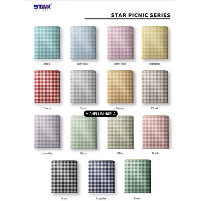 kain sprei meteran picnic star