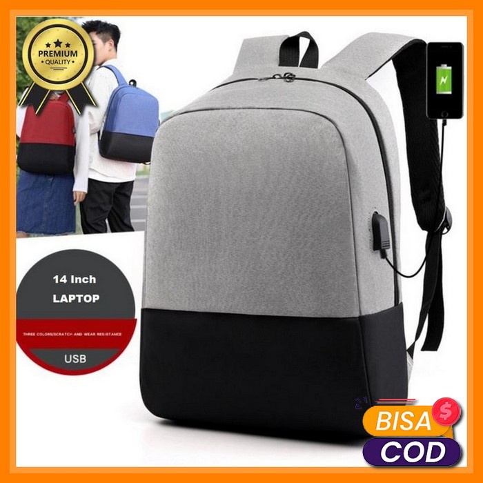 Tas Ransel Backpack Bag Sandang Punggung Gendong Belakang Sekolah Fashion Pria Cowok Cowo Laki Laki 