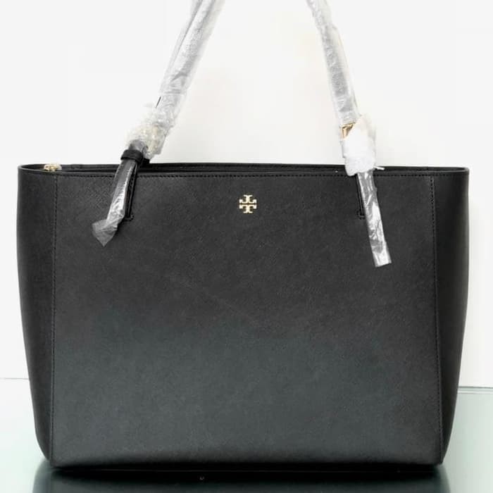 tas tory burch original / tory burch emerson large tote black