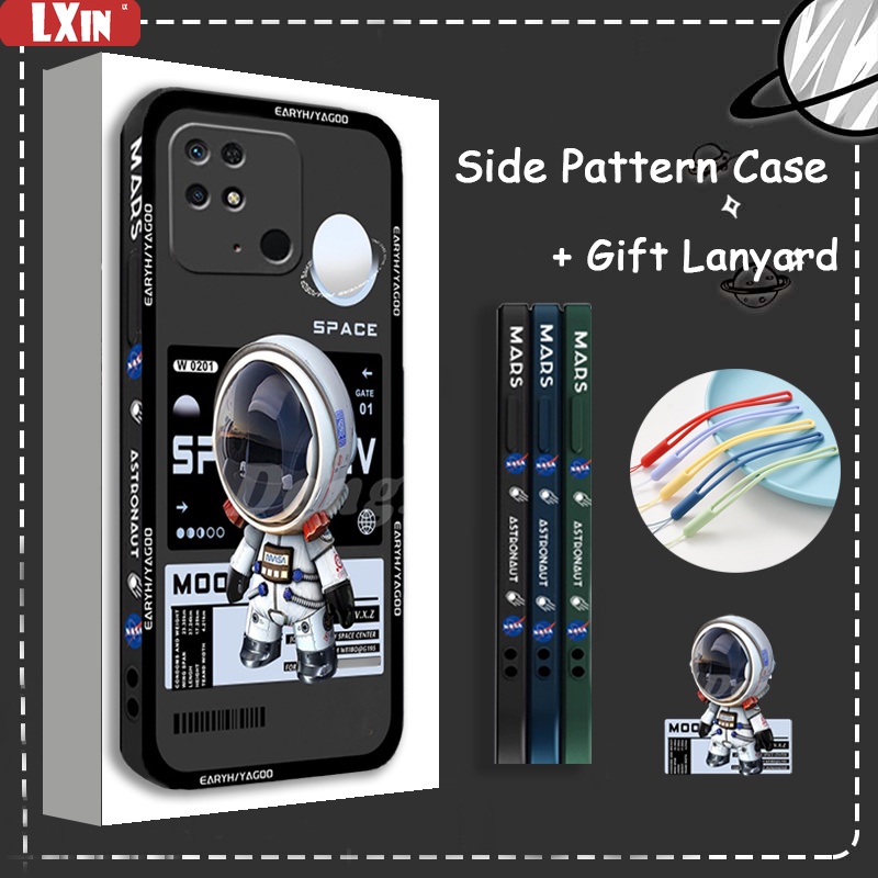 Casing Softcase Redmi 10C 10A Redmi Note 11 Pro 9C 9T 9A Note 10 5G Note 10S Note 9 Note 9s Note8 Note 7 Motif Astronaut