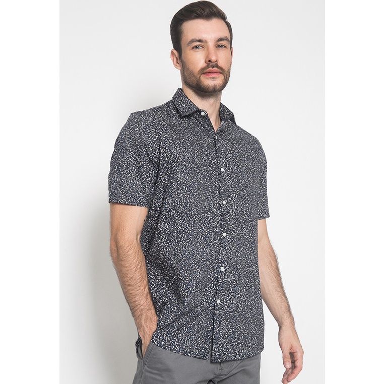 Johnwin - Kemeja Formal - Motif Abstrak - Hitam - Pria - Regular Fit - FSH.650.K252.852.C