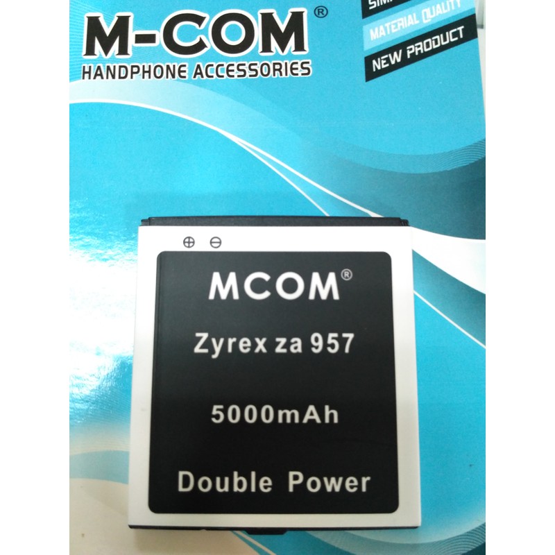 Battery Batre Baterai Double Power Mcom Zyrex ZA957 za 957