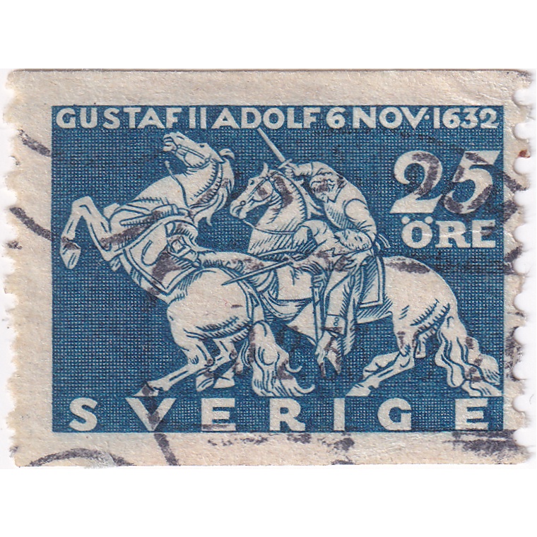 

Prangko Sweden 1932 - The 300th Anniversary of the Death of King Gustav II Adolf 25ÖRE Used