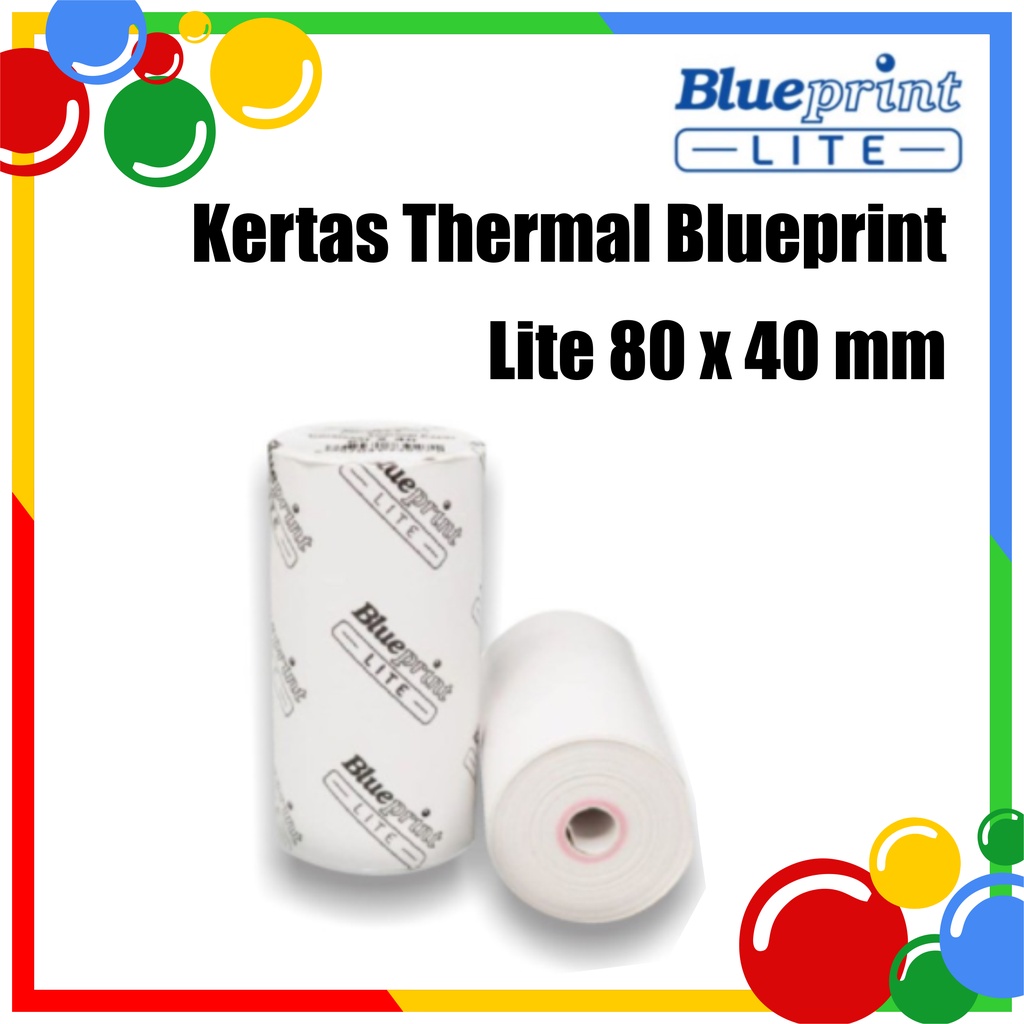 

Kertas Thermal Struk kasir POS & Resi Blueprint Lite 80x40 mm