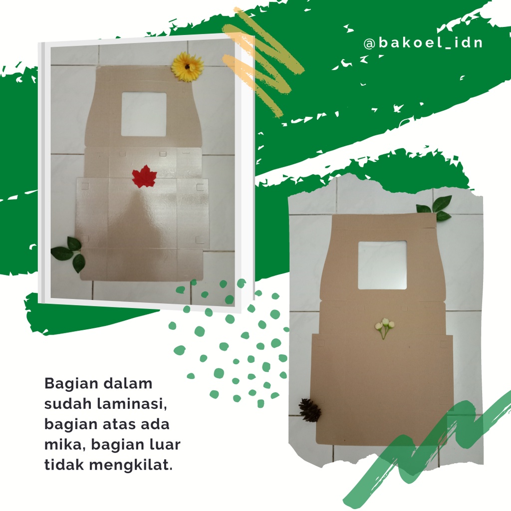 

RB Kardus Kotak Dus Nasi Kemasan Kraft Mika Laminasi Kue Tart Chiffon