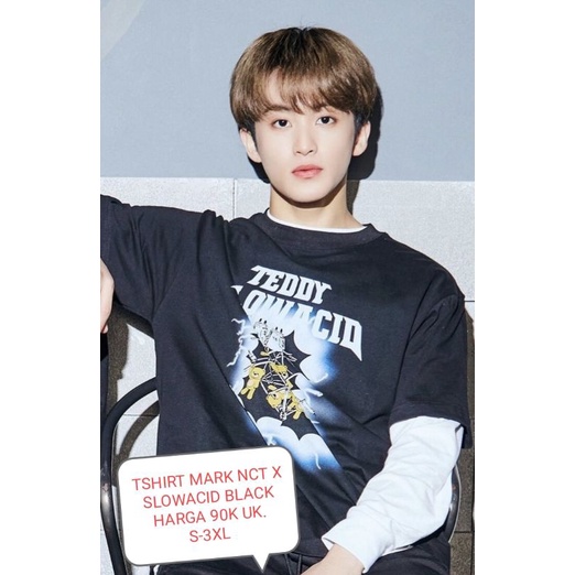 TSHIRT KAOS MARK NCT x slowacid BLACK VERSION