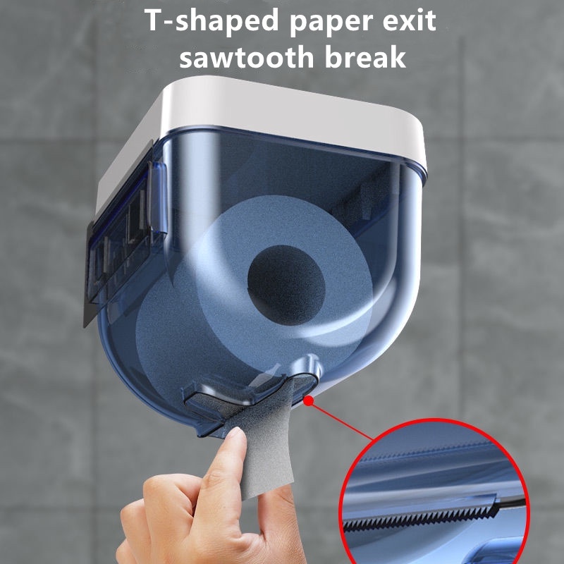 [Multifunctional Non-perforated Waterproof Tissue Storage Box / Multifunctional Toilet Paper Holder Can Hold Mobile Phones And Small Items]