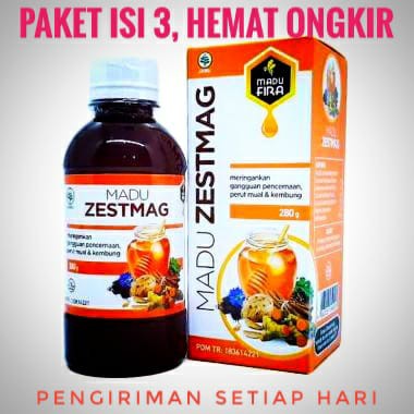 PAKET GOLD 3 BOTOL - MADU ZESTMAG Spesialis atasi gangguan maag, asam lambung, gerd