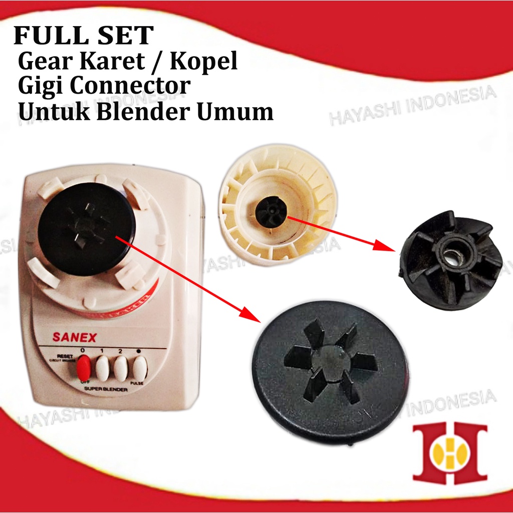 Gear Gigi Kopel Blender Karet Pisau Miyako Na tional Universal -5pcs