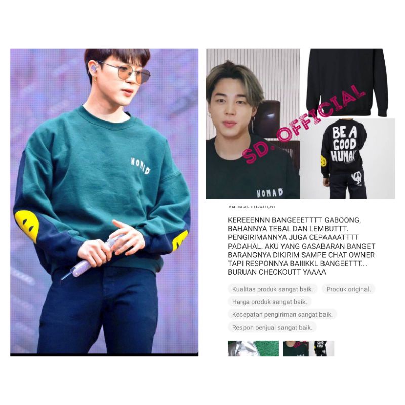 Sweater Basic Bangtan Jimin PTD Las Vegas Nomad