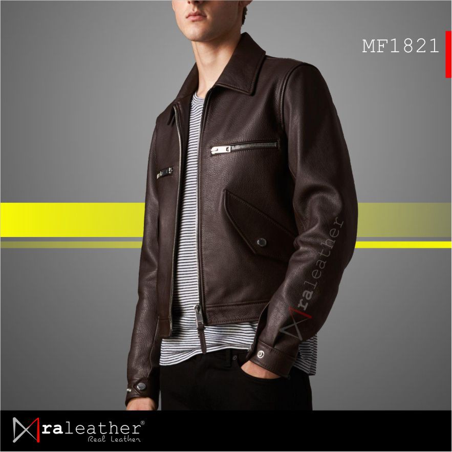 Jaket Kulit Pria RA Leather Original - MF1821
