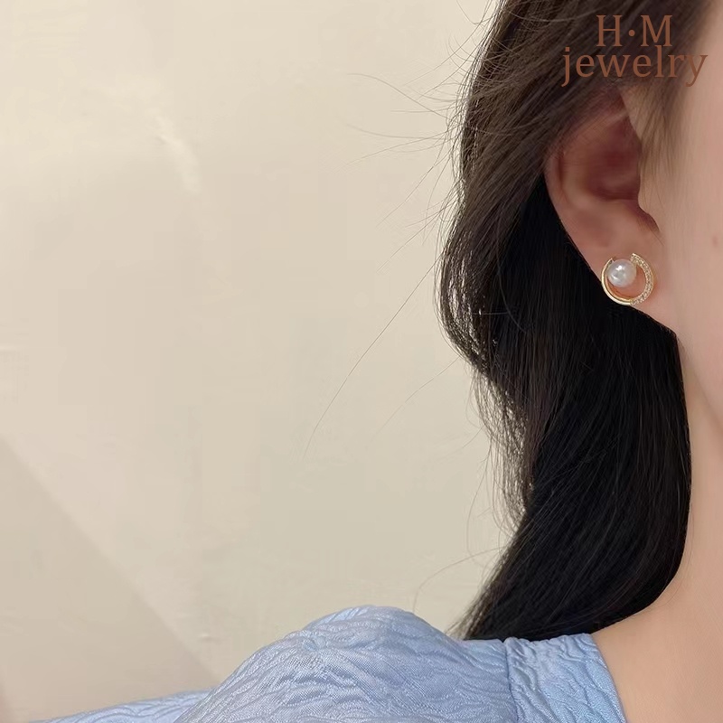 Anting Klip Tanpa Tindik Bahan Silikon Aksen Mutiara