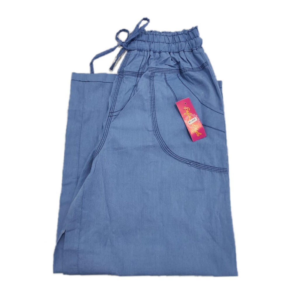 Celana Panjang Kulot Standart Semi Jeans / Celana Kulot Fit To XL / Celana Kulot Wanita-3