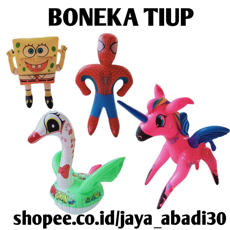 MAINAN BONEKA BALON TIUP ANGIN / ANEKA MAINAN TIUPAN BALON KARAKTER