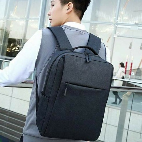 MOEZHA _Tas Punggung Ransel Sekolah Tas Backpack Polos Fashion Tas Gendong Ransel Pria Wanita Kanvas Backpack Fashion Korea Anti Maling Cewek Remaja Kekinian