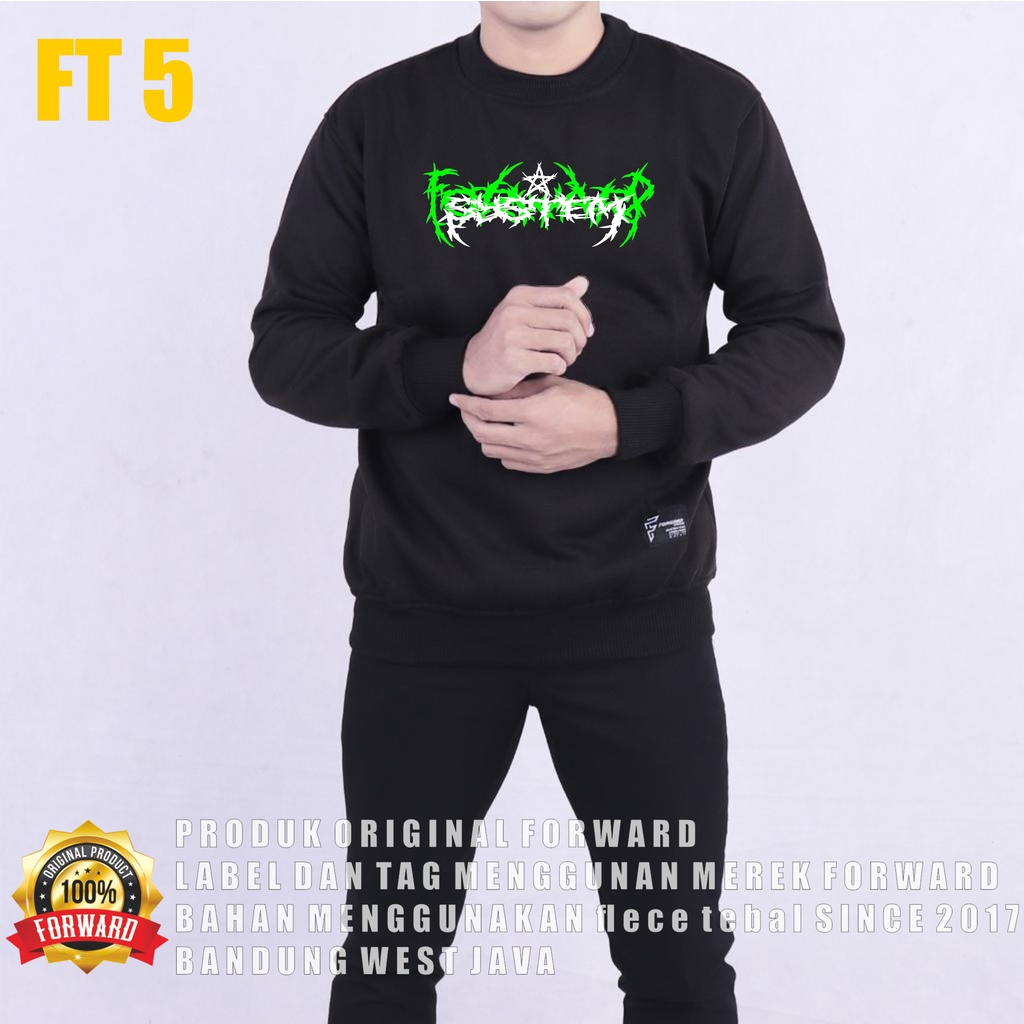 FORWARDSYSTEM Sweater Sweatshirt Crewneck Jumper Unisex Soft Fleece Size M L XL FT5