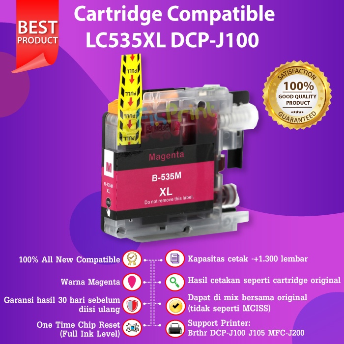 SET CMYK Compatible Tinta Printer Brther DCP-J100 J105 MFC-J200 New