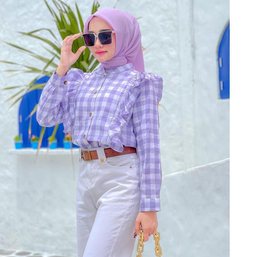 ✾ [R.A] - Una Top Atasan Blouse Katun Kotak Fashion Wanita ◄