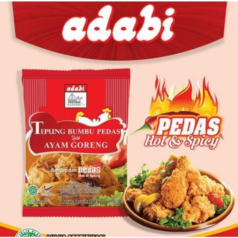 Tepung ayam goreng crispy adabi 250Gr