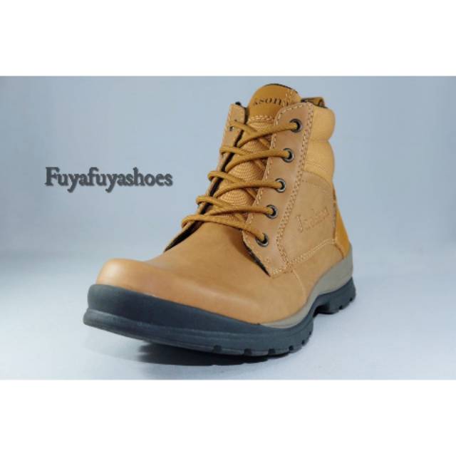 Sepatu Boots Pria Jackson Original WING 1JC Casual Boots Camel