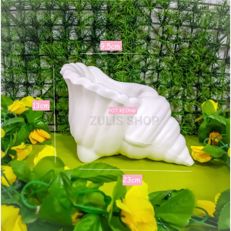 POT BUNGA / TANAMAN KEONG PUTIH UNIK MURAH PKU