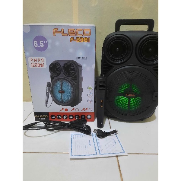 COD Speaker Karoke Bluetooth Fleco F- 3381 6,5 INCH Terbaru Bonus Microphone