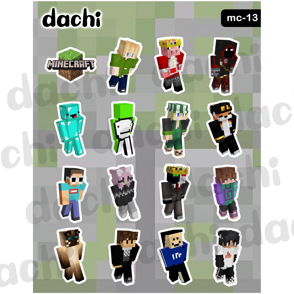 

Dachi Stickers Dream SMP Minecraft-13 Peel Off