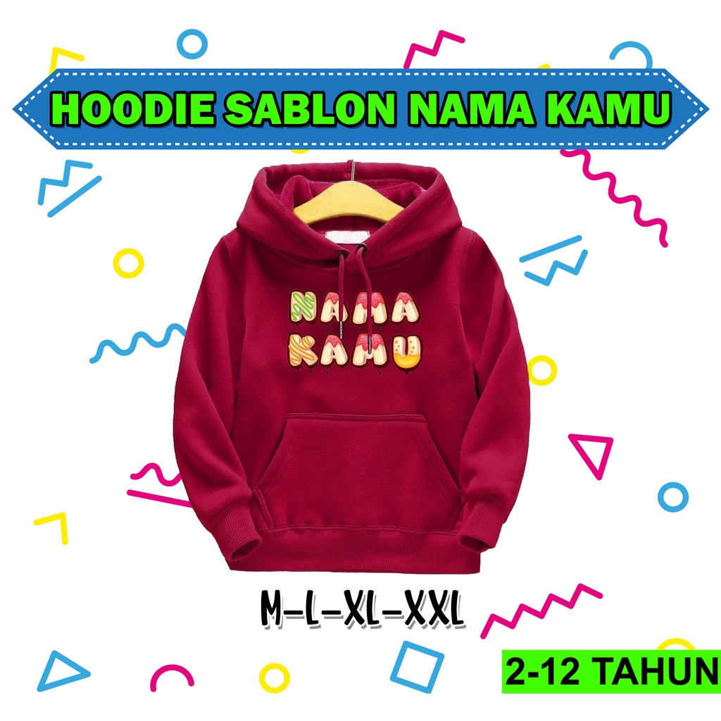 Hoodie Anak CUSTUM NAMA Perempuan Laki Laki / Hodie Anak Usia 2 3 4 5 6 7 8 9 10 11 12 Tahun / Jaket Anak Custom Nama Cewek Cowok / Switer Tulis Nama Kamu Distro Bisa Cod / Suiter Anak Terbaru / Sweeter Anak / Switer Anak