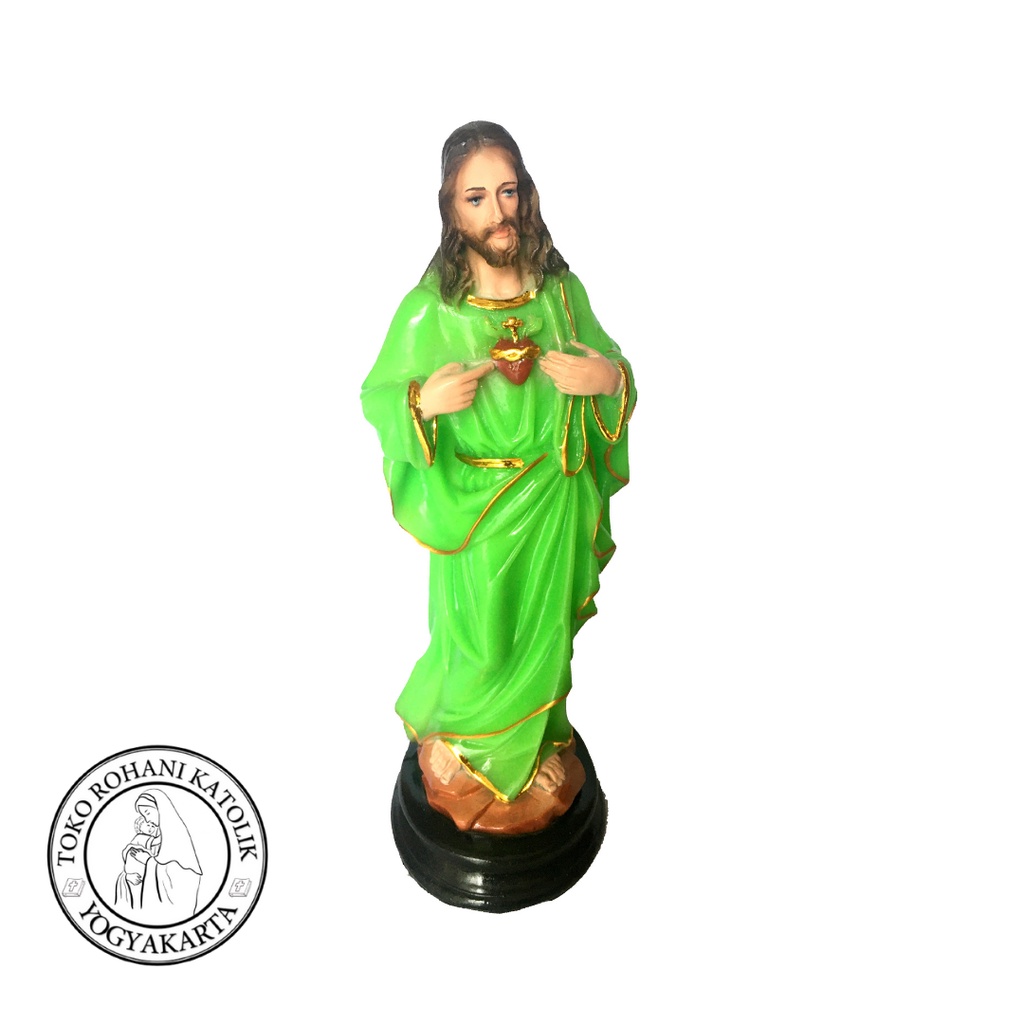 PATUNG YESUS 30 CM FOSFOR (GLOW IN THE DARK) PATUNG KATOLIK MURAH / PATUNG TUHAN YESUS