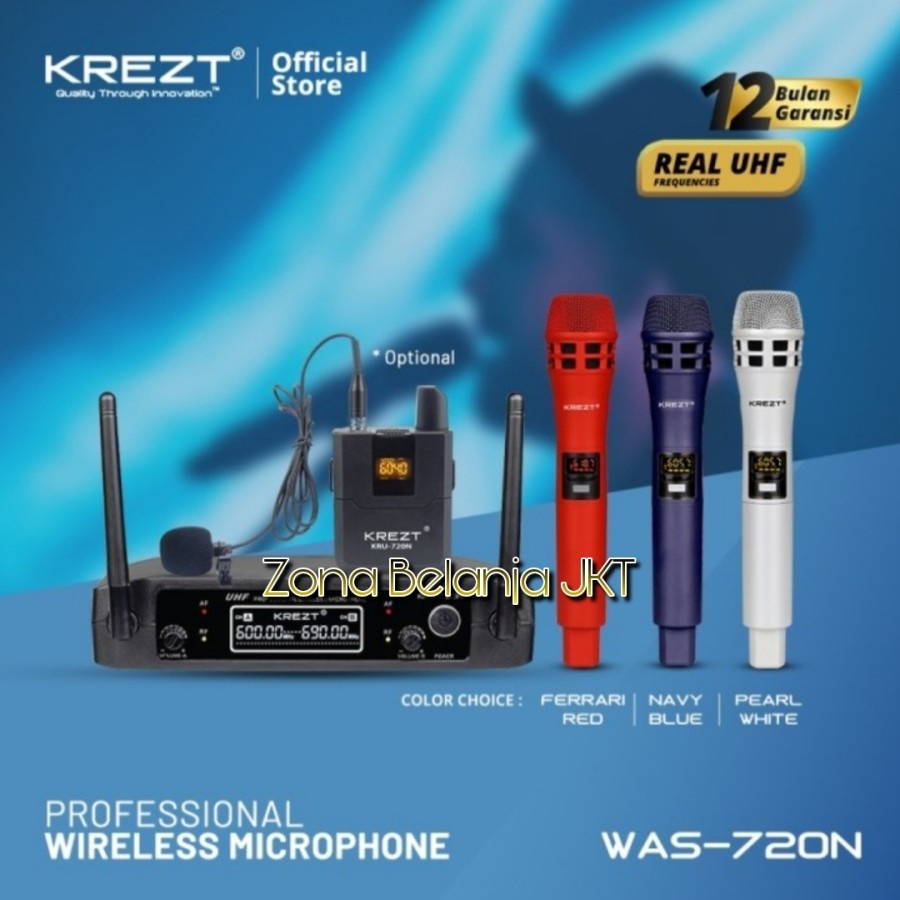Microphone - Mic Wireless KREZT KRU 720N KRU720N ORIGINAL