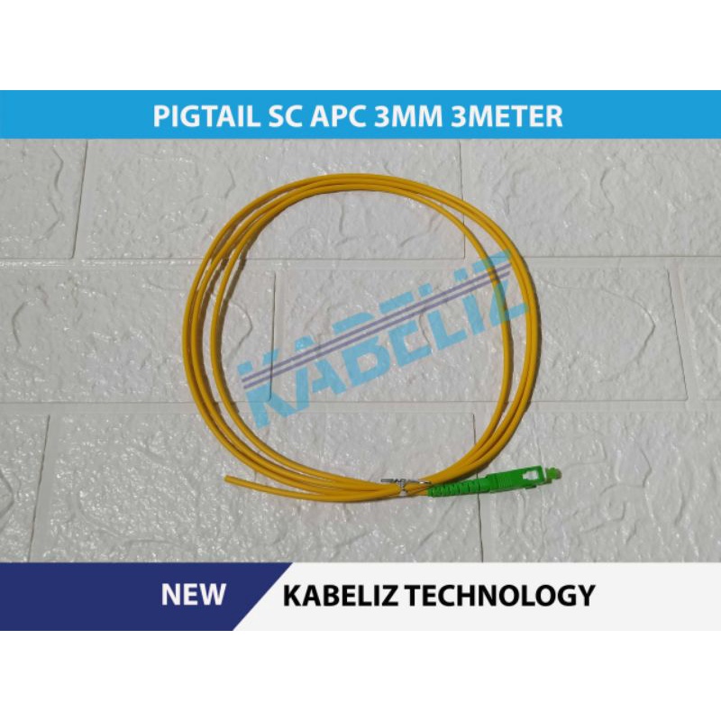 PIGTAIL SC APC 3MM 1,5M INDOOR FIBER OPTIC PATCHCORD / PATCH CORD MURAH PATCHCORE