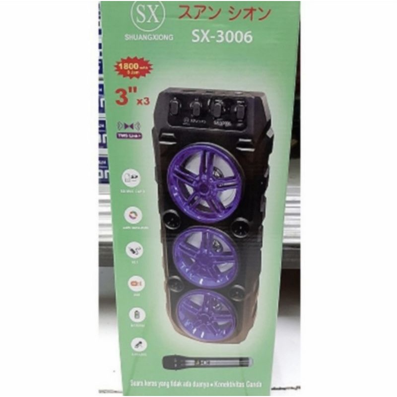 Speaker Karaoke 3 Tingkat SX Y-3006 Free Mic Termurahhh