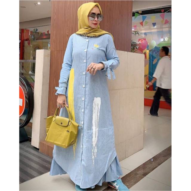 Dress eazy style blaster biru
