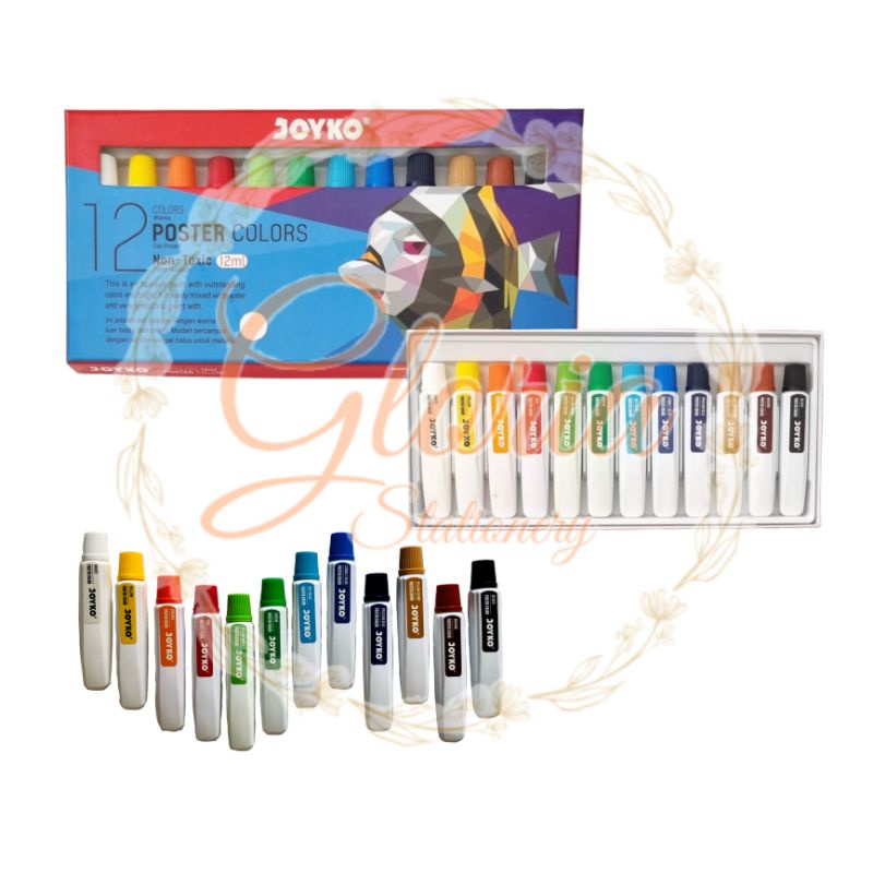 

Joyko poster colors 12 colors/ Cat poster 12 warna Joyko