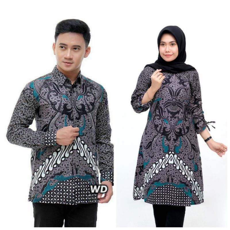 COUPLE KELUARGA  KEMEJA TUNIK BATIK ATADAN BATIK BLUS BATIK LONCARDY BATIK GAMIS BATIK