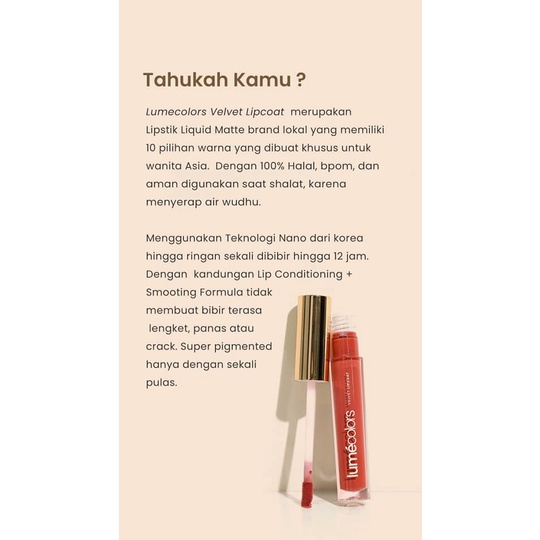 (BISA COD) Lipmatte Tahan Lama Lipstik Lumecolors Sunset Chic Lipcoat Lip Cream Lumecolors Kissproof-2