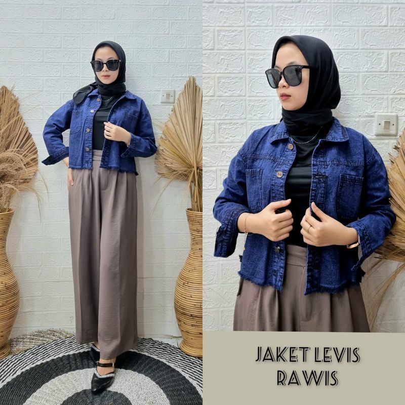 Jaket Jeans/Crop Jeans/Jaket Levis Crop/Jaket Jeans Rawis
