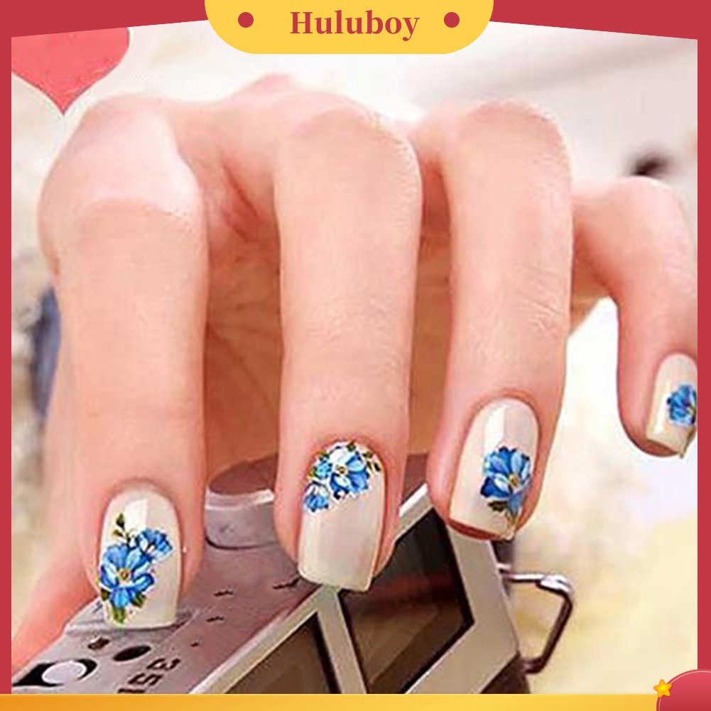 Huluboy Huluboy♡ 10pcs Stiker Kuku 3D Motif Bunga Untuk Dekorasi Manicure