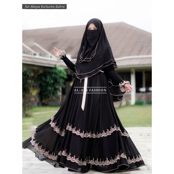 Set/Abaya Eksklusif Zahra (Abaya Eksklusif Temboro)