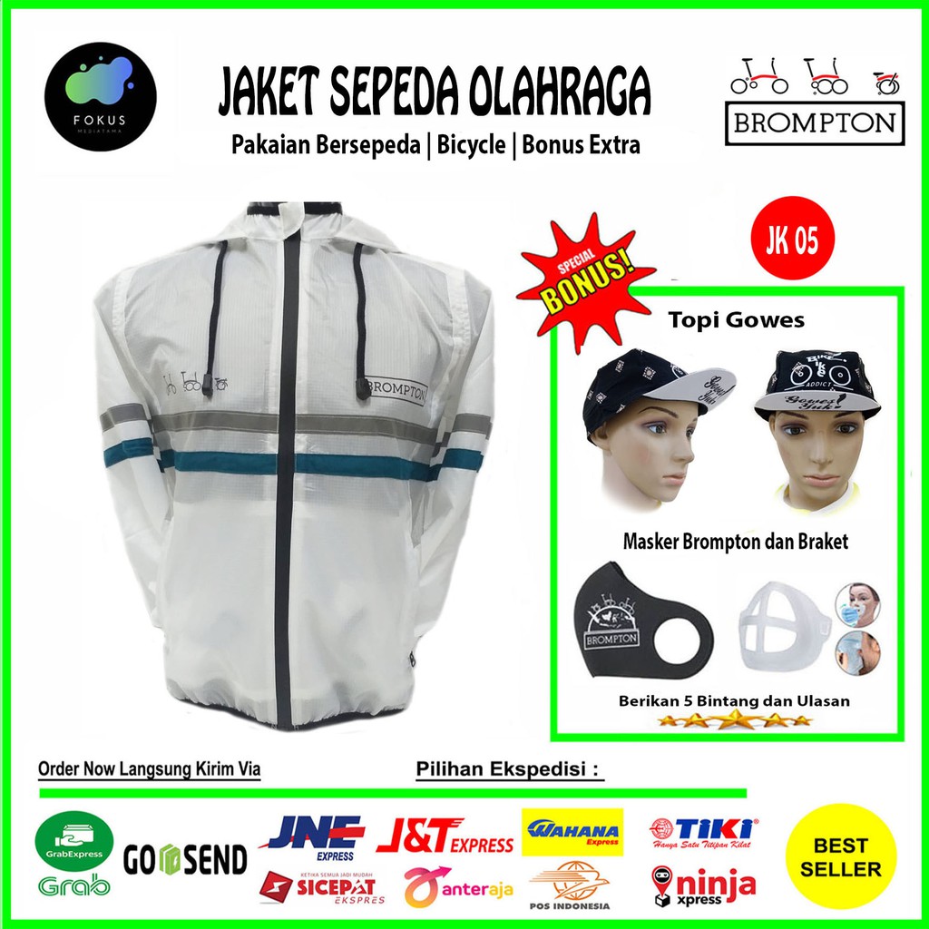 Brompton Jacket - Jaket Sepeda Lipat Brompton Olahraga - White