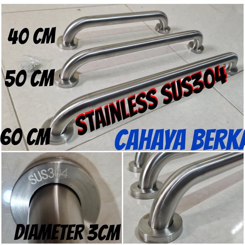 handle bathub stainless SUS304 ANTI KARAT 40cm 50cm 60cm