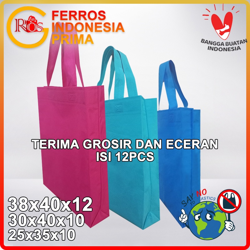 

Tas Spunbond Box 12pcs Ukuran 38x45x12 Tebal 70gsm