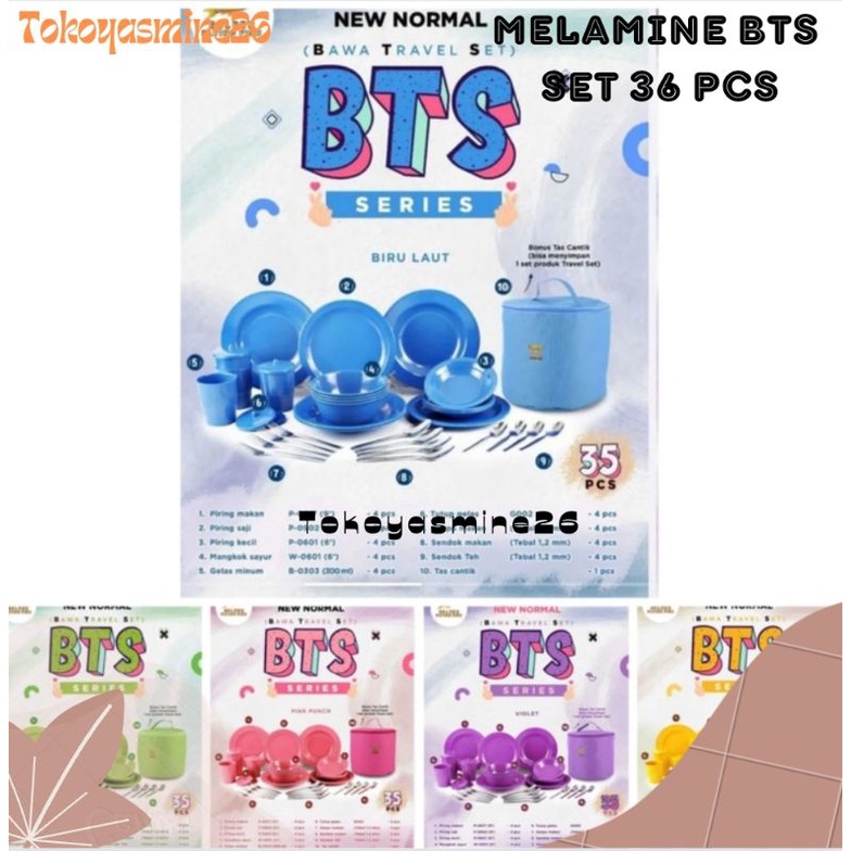Melamine BTS Travel Set 35 Pcs/Melamin Set Golden Dragon  GFF