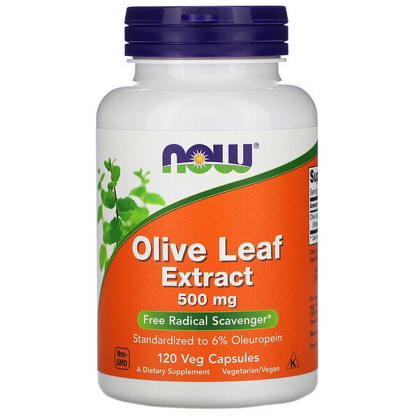 Now Food Olive Leaf Extract 500 mg 120 Veg Cap Now Extrak daun Olive